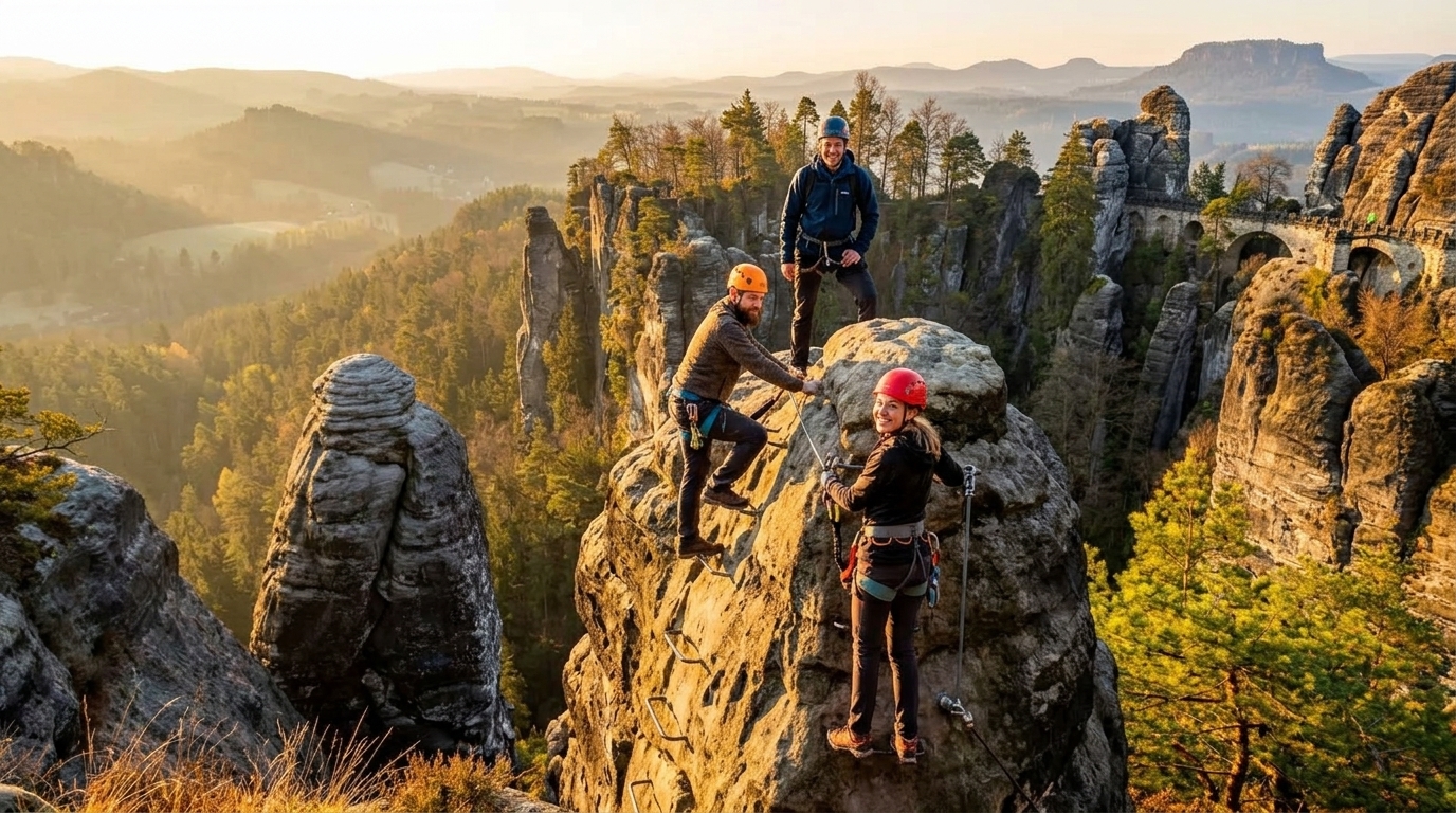 Rock Climbing and Via Ferrata from Prague