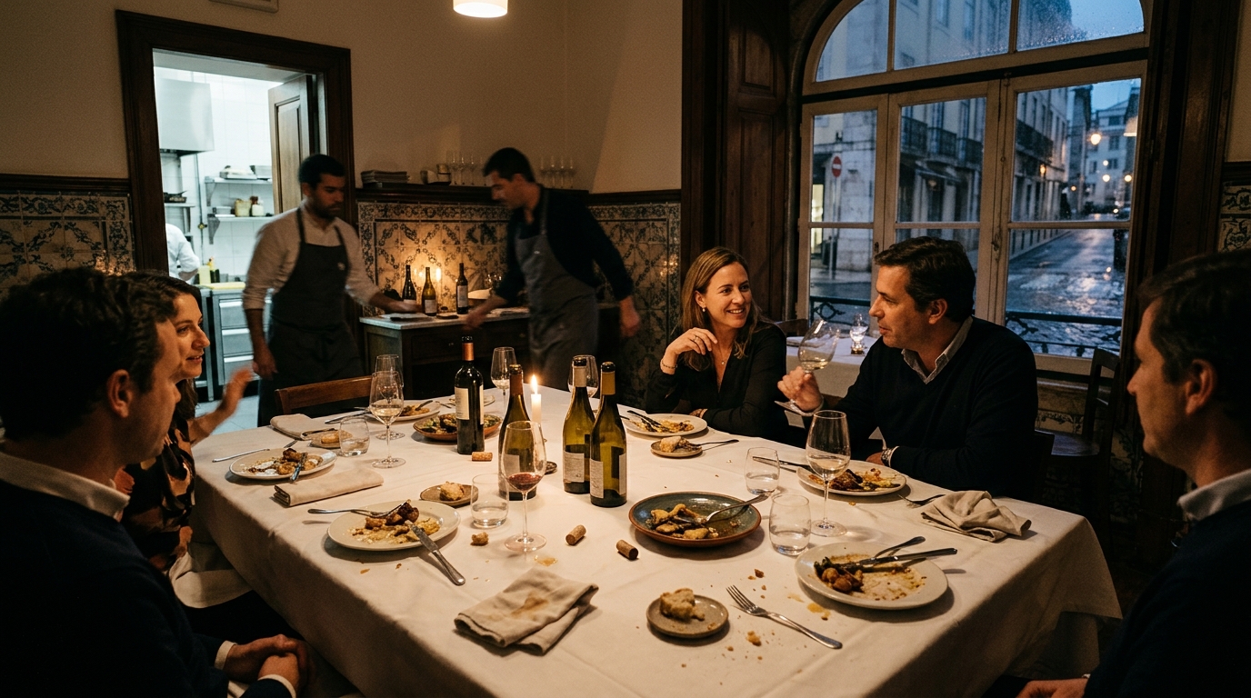 Cena de Menú Fijo y Comida Privada en Lisboa