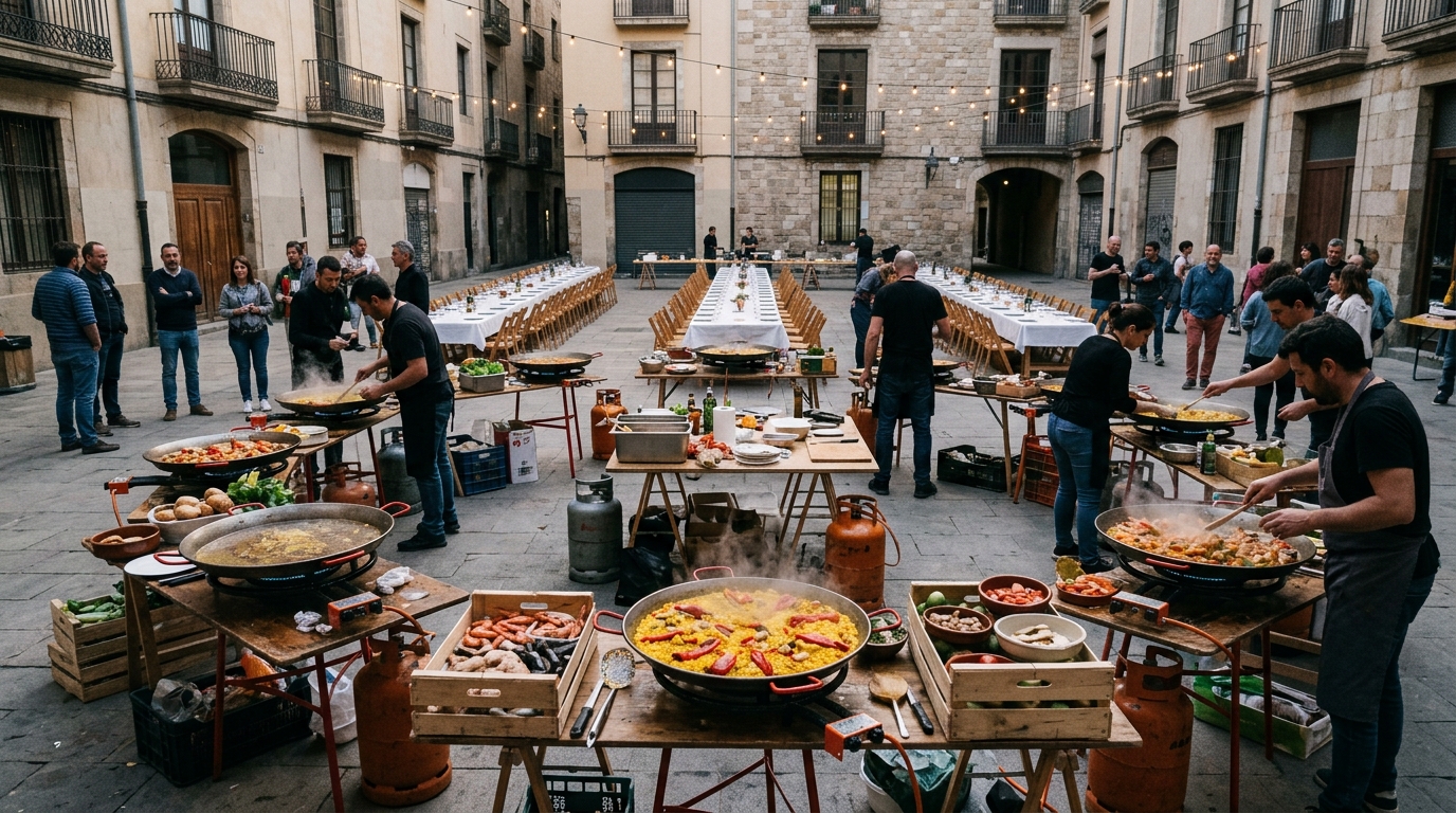 Paella matlagningstävling Barcelona