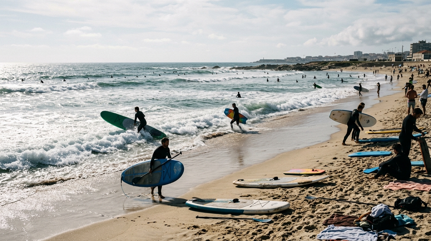 SUP and Bodyboard Beach Day Porto