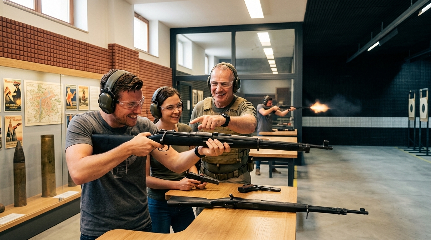 World War II Gun Shooting Prague