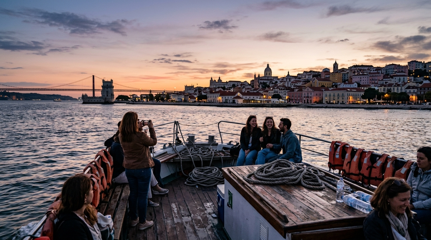 Sunset and Old Town Boat Cruise Lisbon