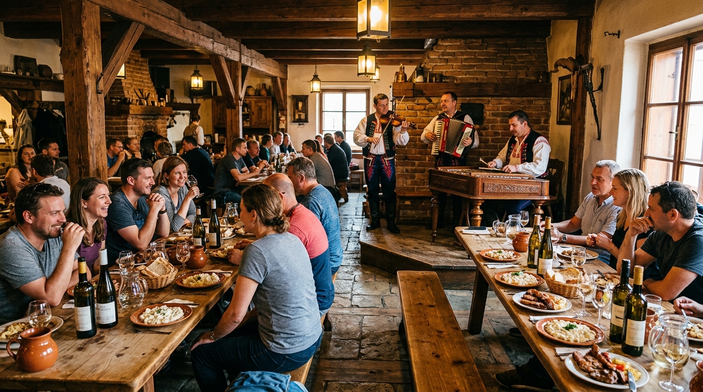 Slovak Folklore Dinner with Unlimited Wine Bratislava