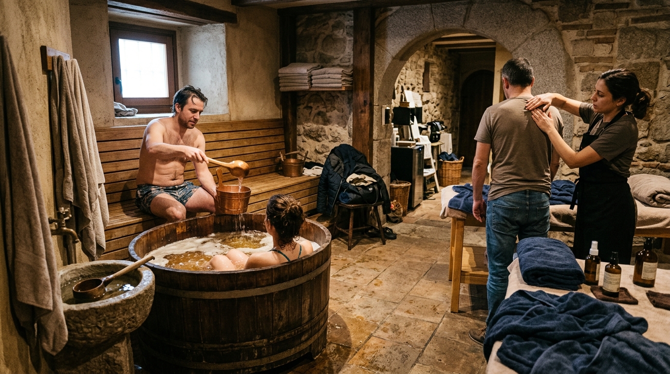 VIP Øl-Spa-oplevelse i privat lokale med massage i Madrid