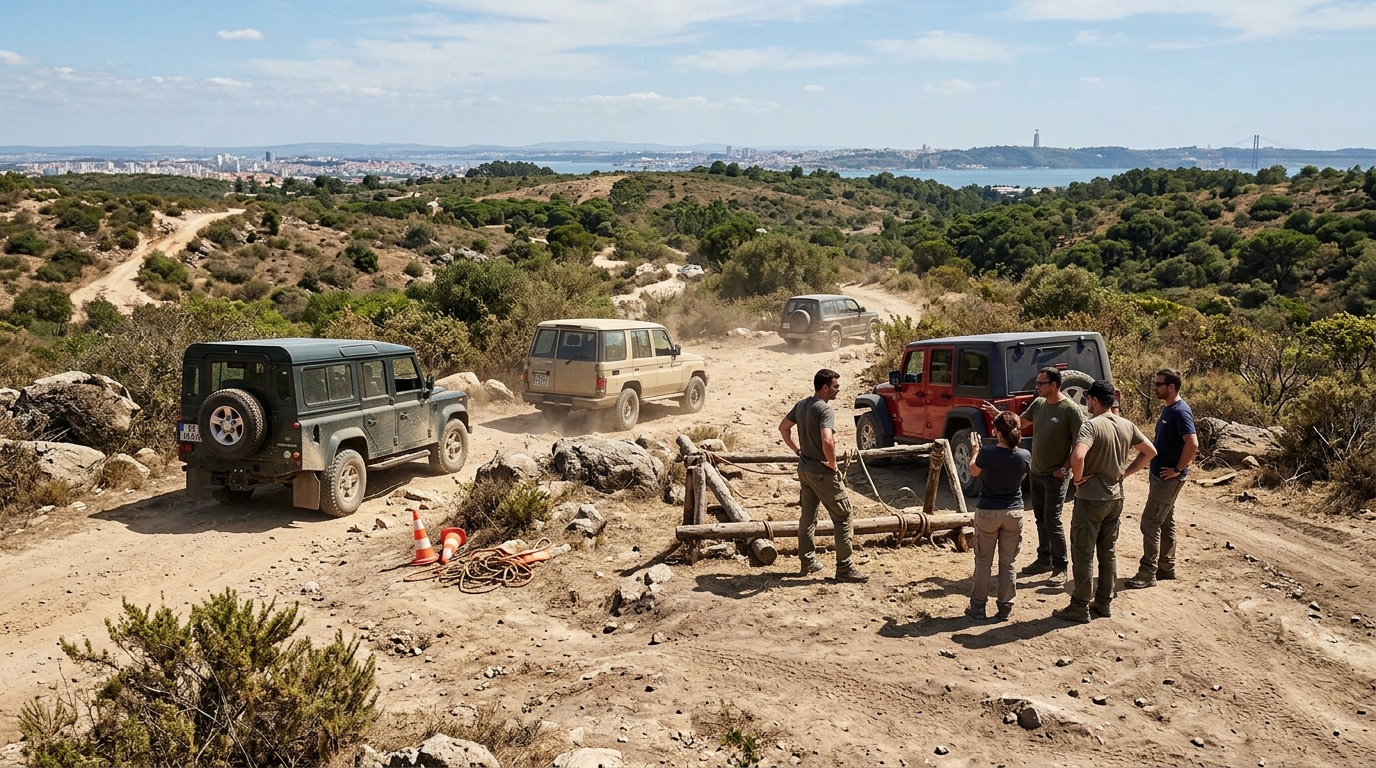 4x4 Teambygging Jeeputfordring Lisboa