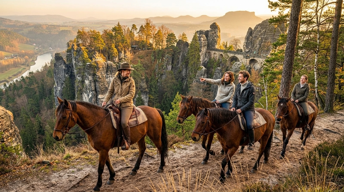 Bohemian Switzerland Horseback Riding from Prague