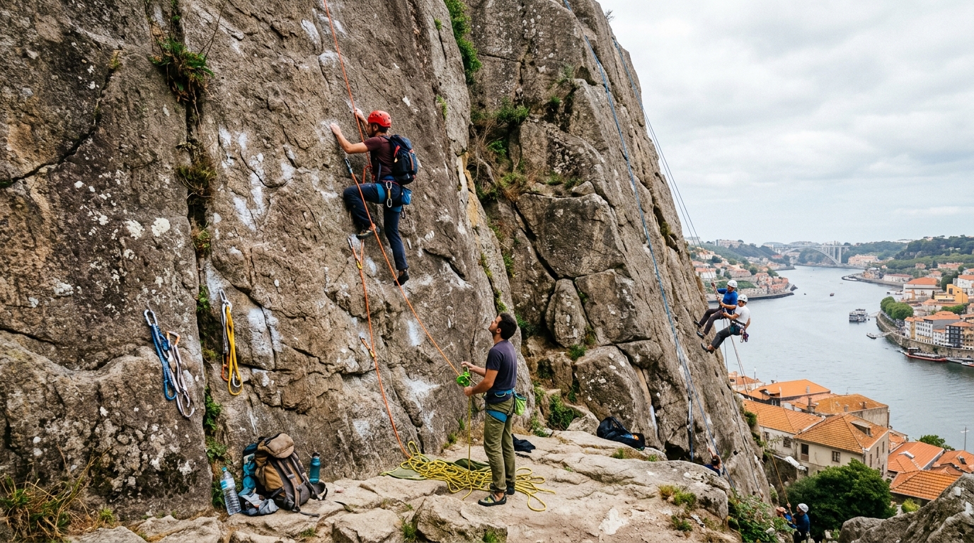 Escalada y Rappel en Roca en Oporto