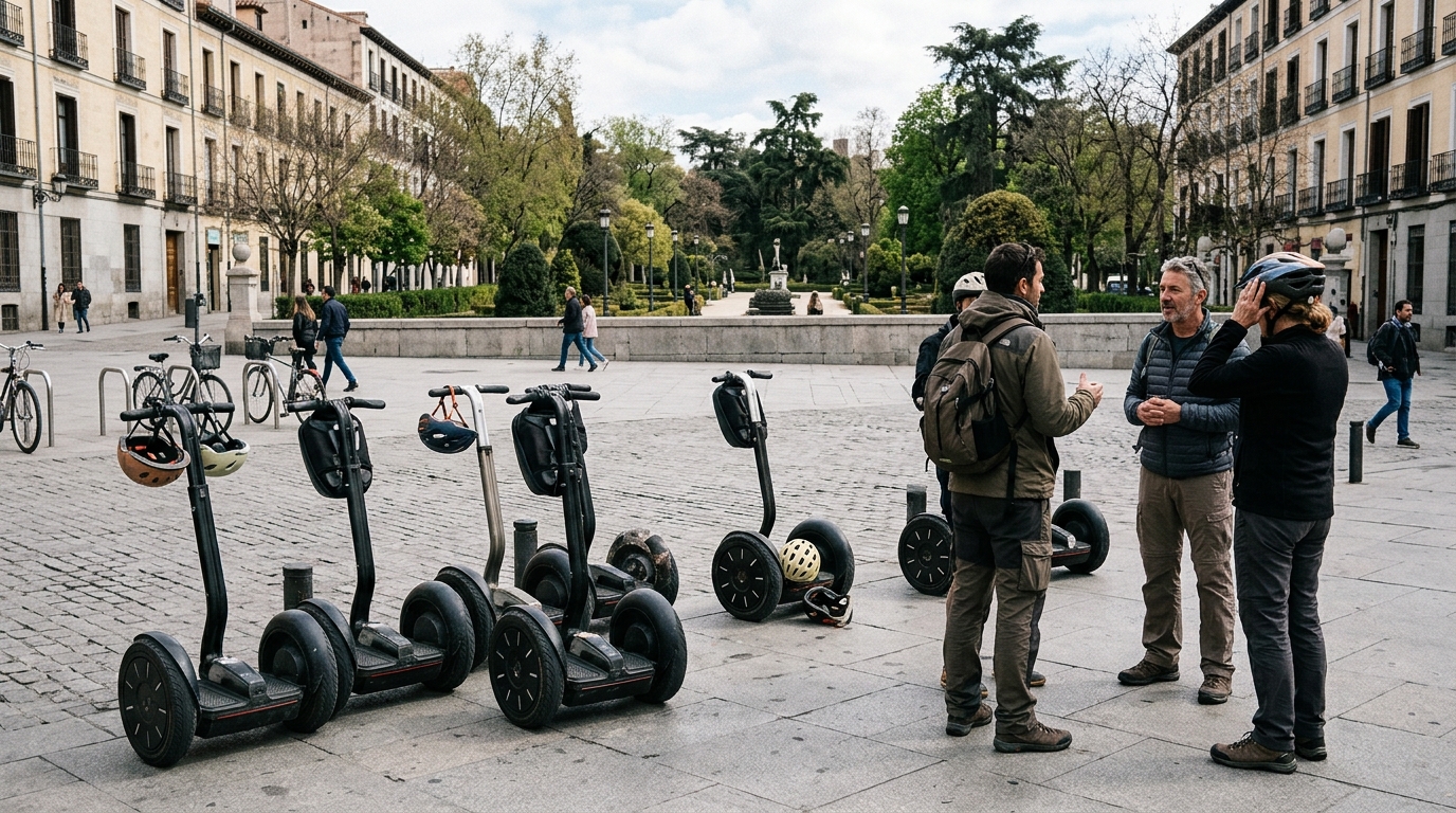 Passeio de Segway no Parque do Retiro, em Madrid