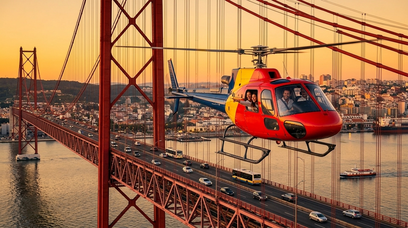 Panoramic Helicopter Flight for Up to Lisbon