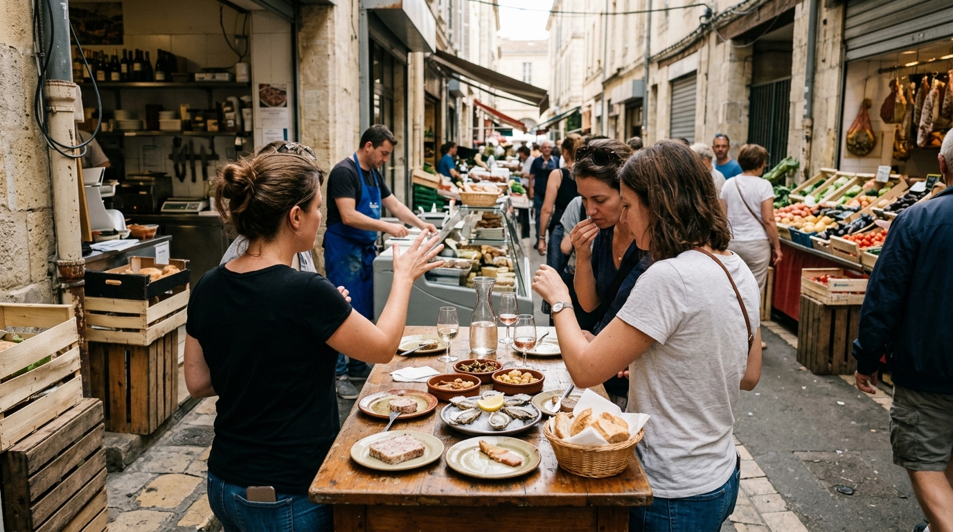 Gourmet Walking Food Tour Bordeaux