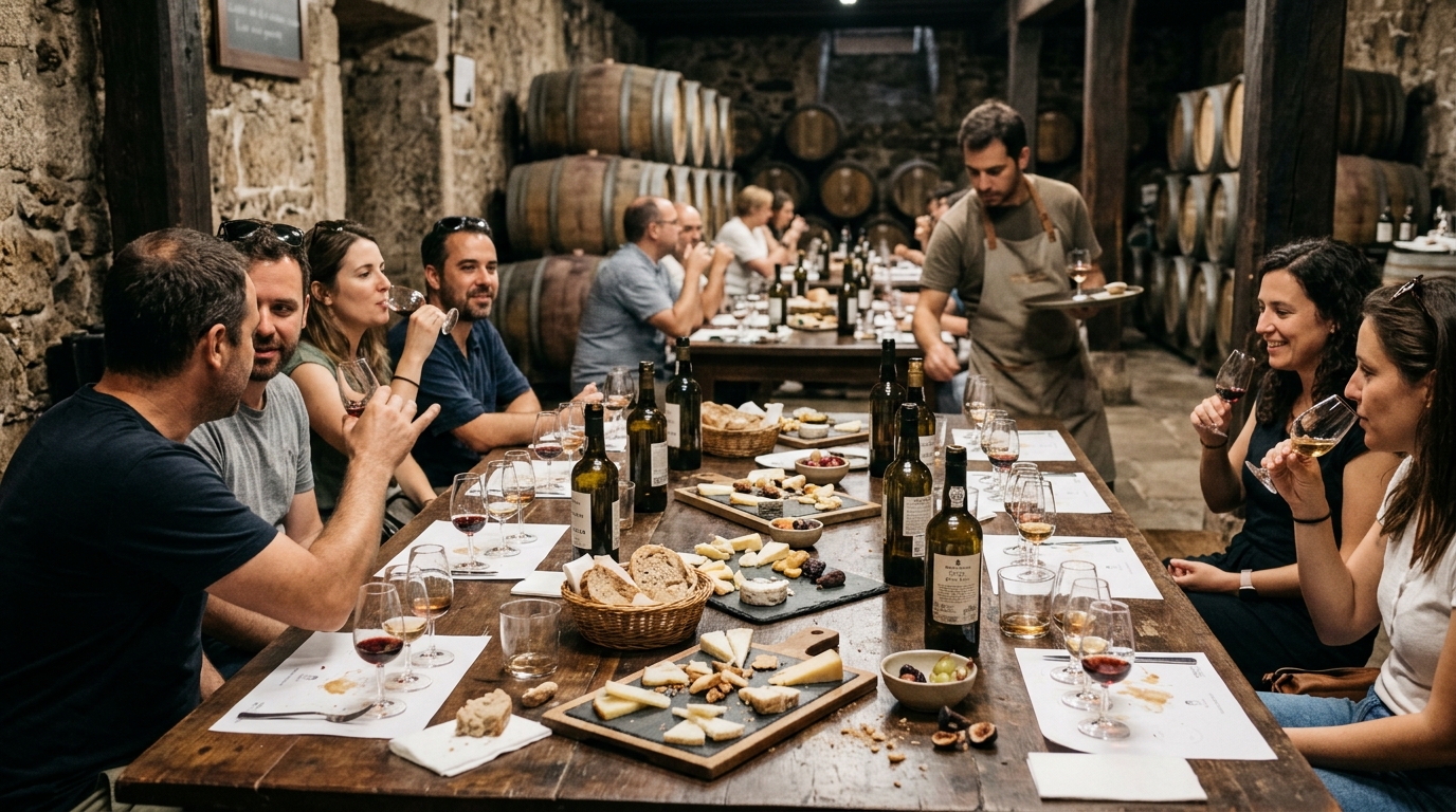 Vin- och ostprovning i Porto