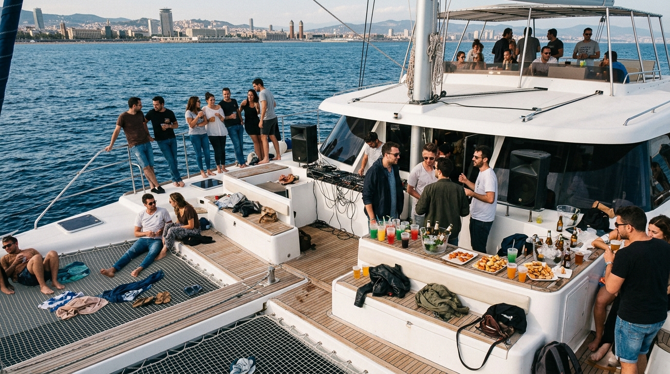 Stor Privat Partybåt Barcelona