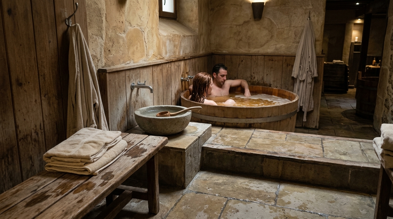 Bier-Spa-Erlebnis mit 15-minütiger Massage für Paare in Madrid