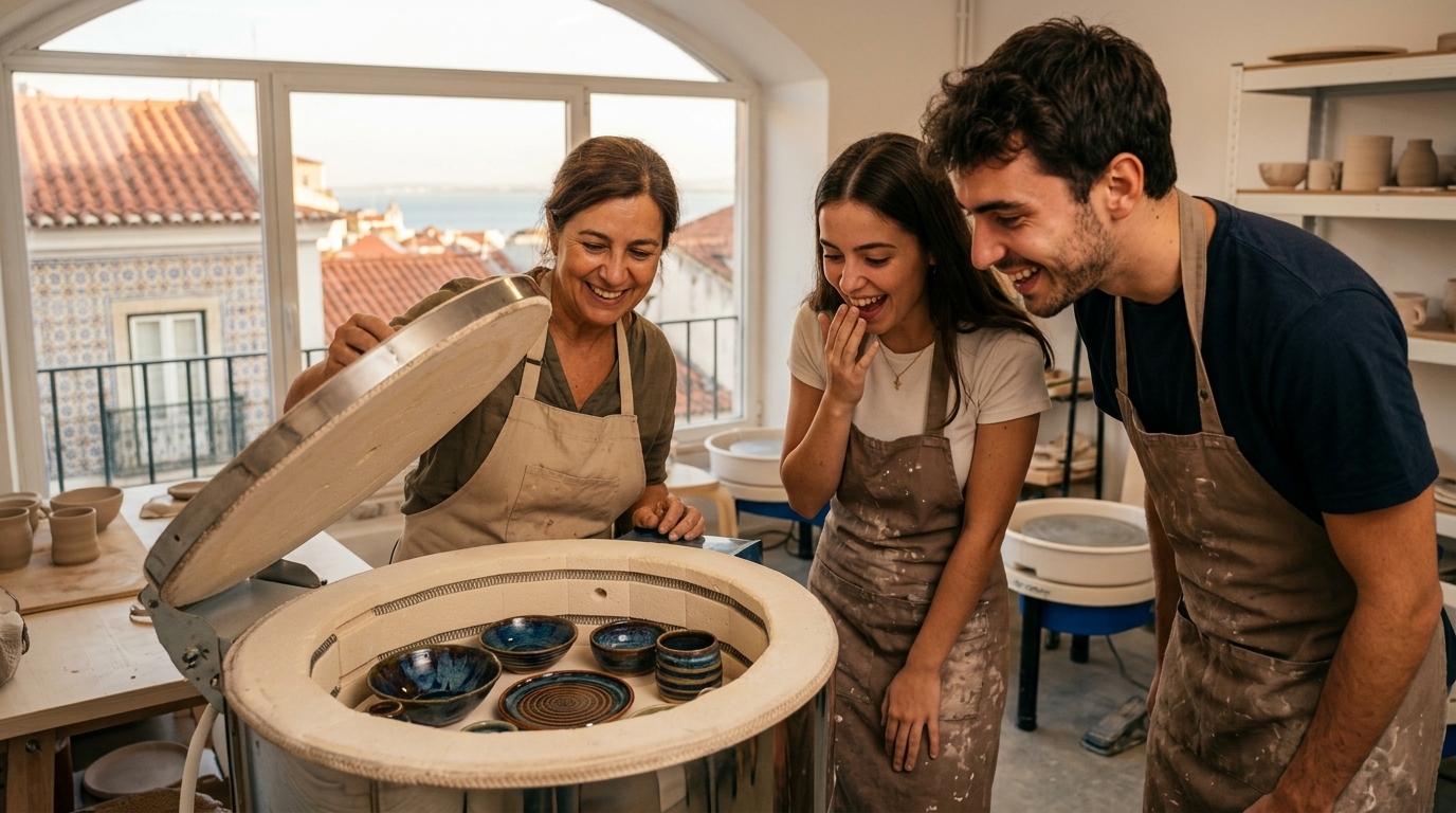 Keramikoplevelse på drejeskive i Lissabon