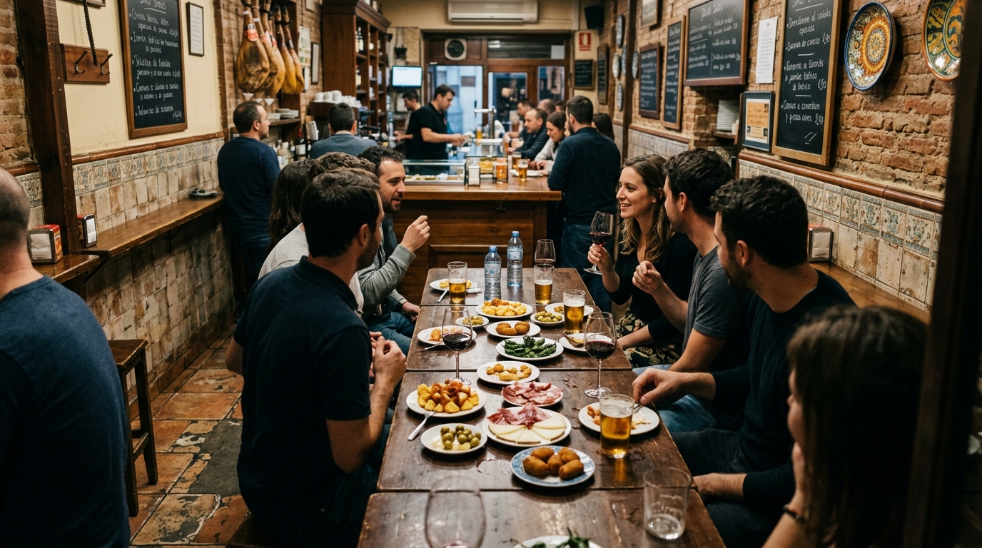 Privat tapas-tur for store grupper i Madrid