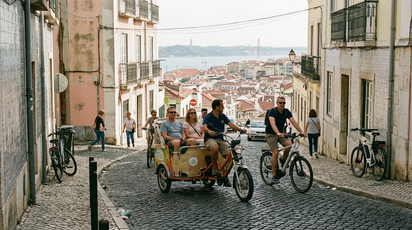 Skræddersyet Privat E-Bike eller Trehjulet Cykel Tur Lissabon