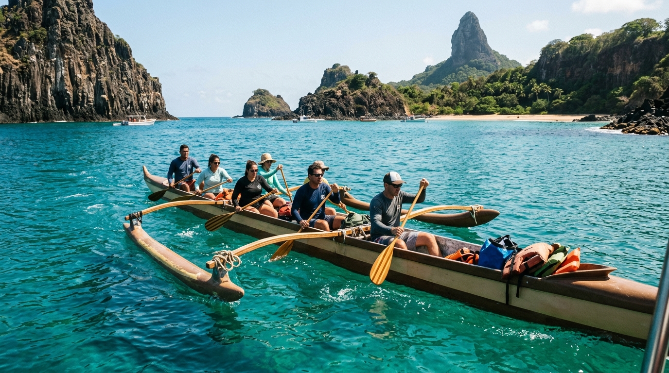 Hawaiian Canoe Experience Fernando de Noronha