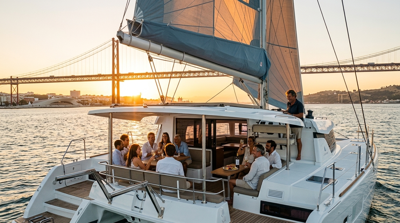 Privat katamaran-charter i Lissabon