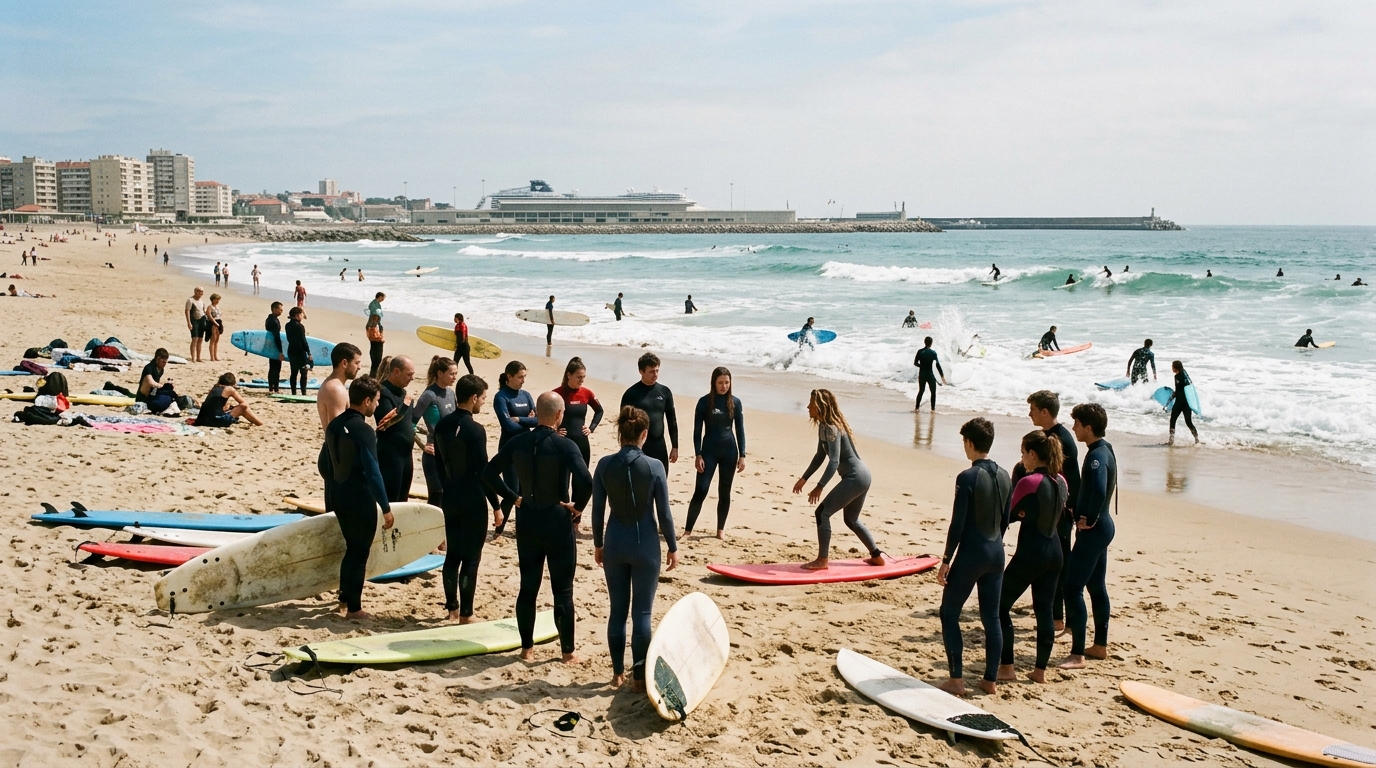 Cours de Surf en Groupe à Porto