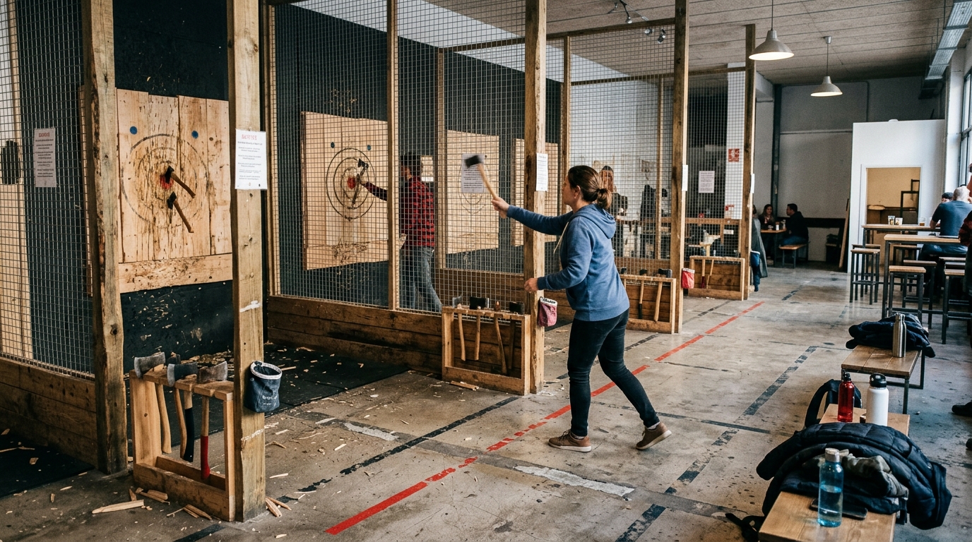 Session de lancer de hache en semaine à Barcelone