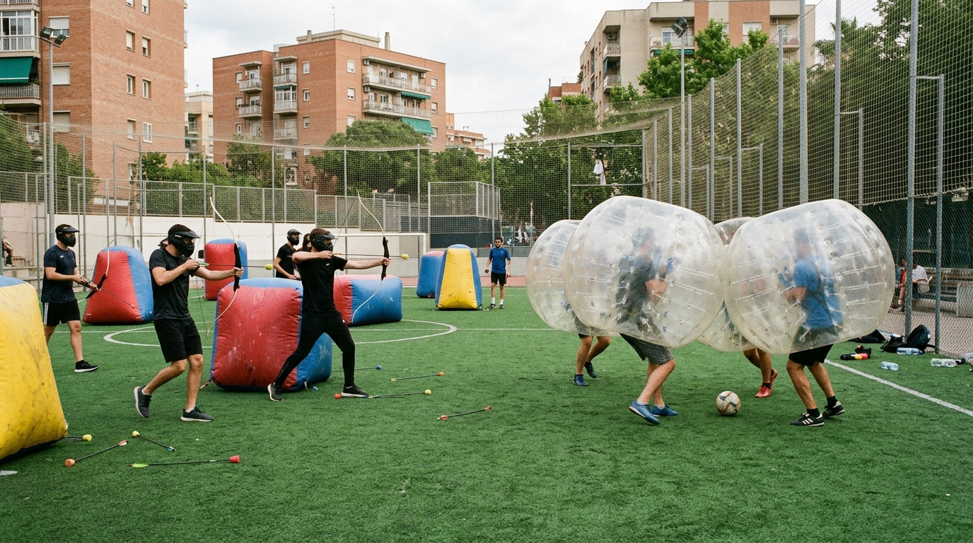Archery Tag y Bubble Football Barcelona