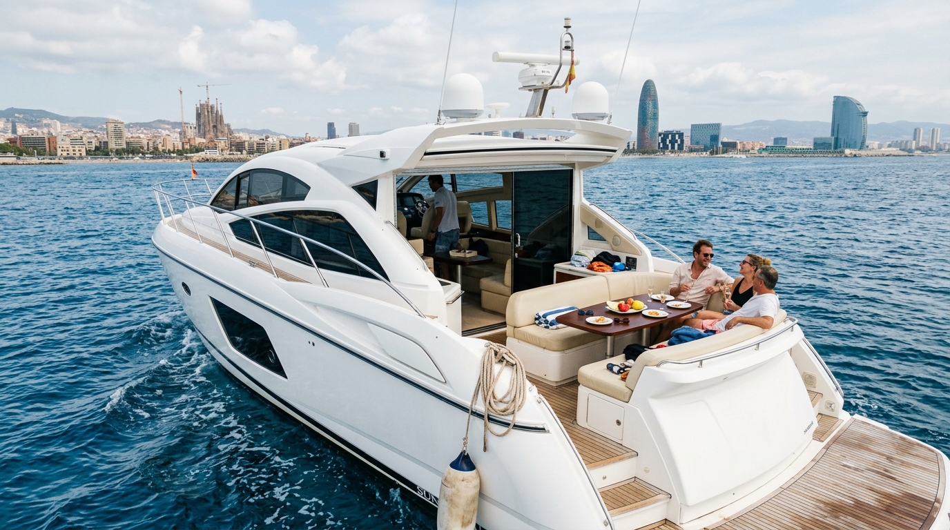 Sunseeker Predator 58 Luksusyacht Charter i Barcelona