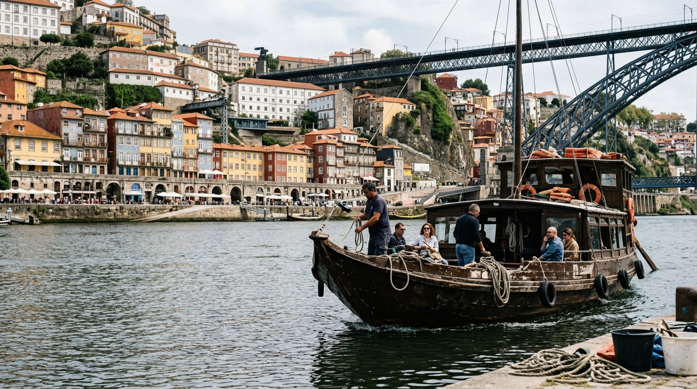 Croisière privée en bateau en bois vintage à Porto