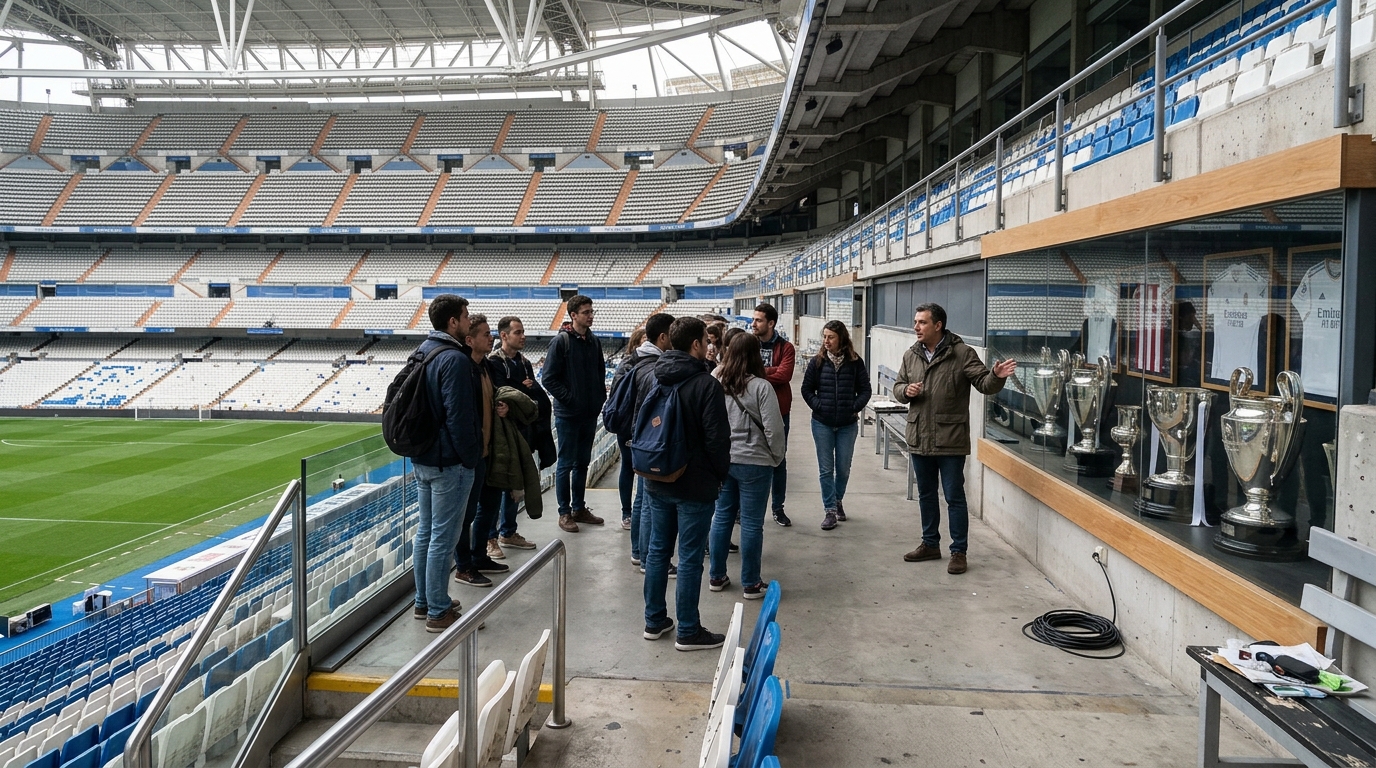 Tour guiado en grupo por el estadio de fútbol de Madrid
